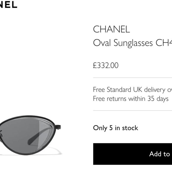 Chanel CH4255 Cat Eye/Oval Sunglasses Matte Black - Picture 8 of 8